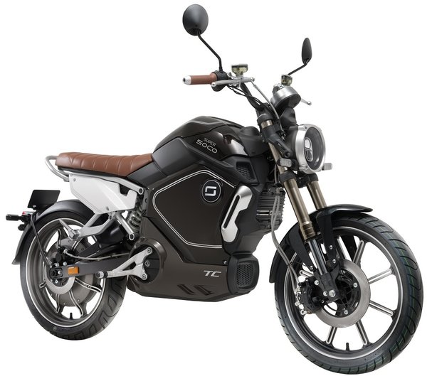 SUPER SOCO TC 45 ECO Retro Elektro Moped Roller Motorrad in schwarz